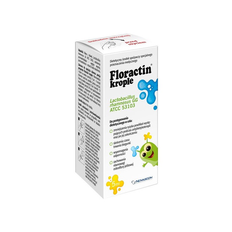 Floractin, probiotyk dla niemowląt, dzieci i dorosłych, krople