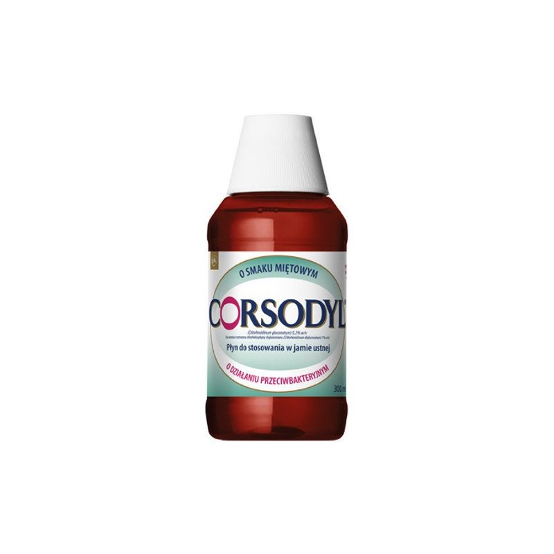 Corsodyl 0,2%, płyn do płukania jamy ustnej, 300 ml