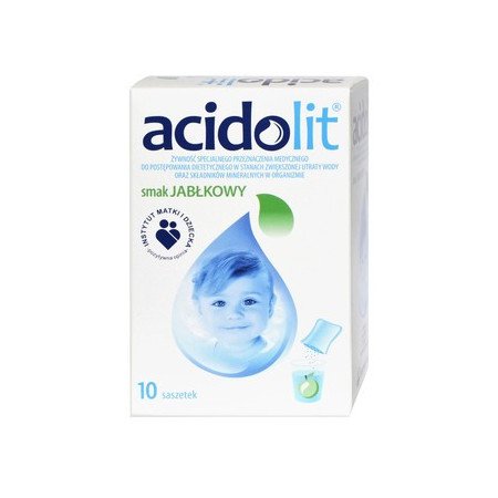 Acidolit jabłkowy, elektrolity dla dzieci, 10 saszetek