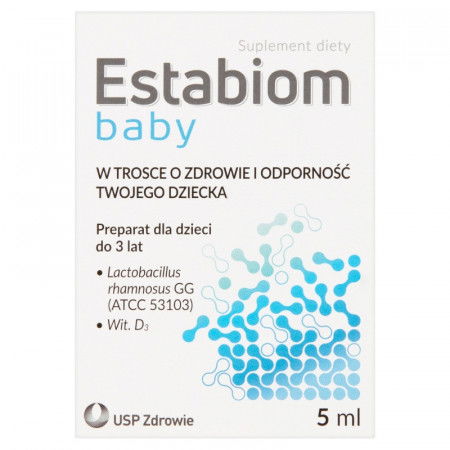 Estabiom Baby, krople, 5 ml, probiotyk (data ważności 03.2023r.)